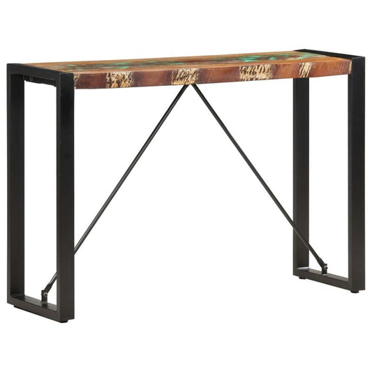 Console Table 110x35x76 cm Solid Reclaimed Wood/Console Table/Desk/Side Table/Garden Table/Phone Table. This sturdy material table is both practical and decorative, perfectly complementing your decor. The surface is ideal for
