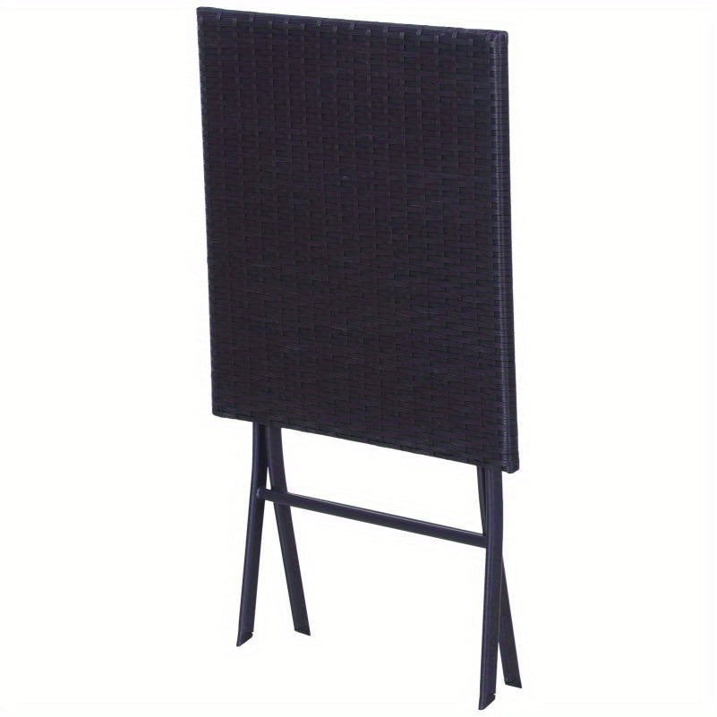 Bistro Set – Tuinset – Balkonset – Terrasmeubilair – Zwart Poly Rotan – Compact Voor 2 Personen – Weerbestendig & Onderhoudsvriendelijk