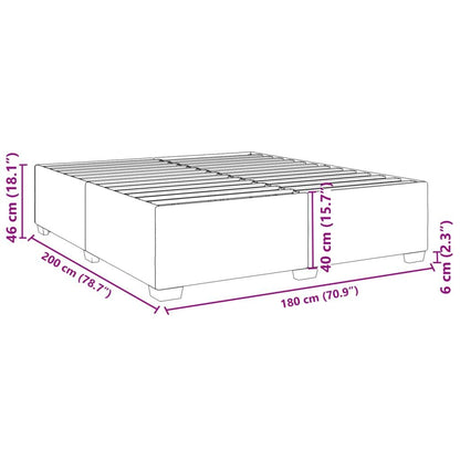 Bedframe 180x200 – Tweepersoonsbed – Ledikant – Slaapbank – Bedbodem – Zwart Stof – Houten Lattenbodem – Stevig Platform Zonder Matras
