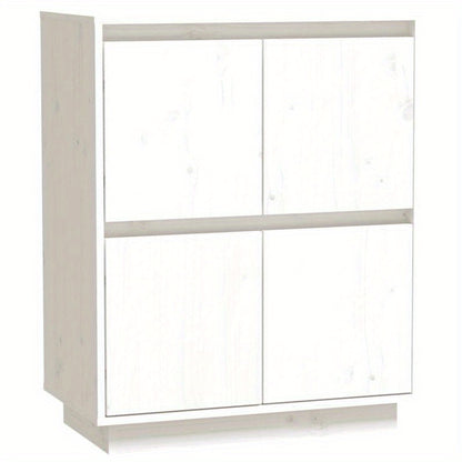 Sideboard 60x34x75cm massief grenenhout wit
