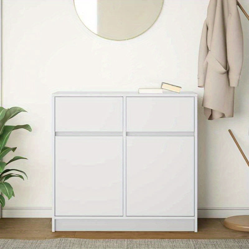 Sideboard with Drawer 80X34X76 Cm Particle Board White. Sideboards Provide Ample Storage Space to Keep Your Room Tidy And Organized, While Being Both Functional And Attractive.
