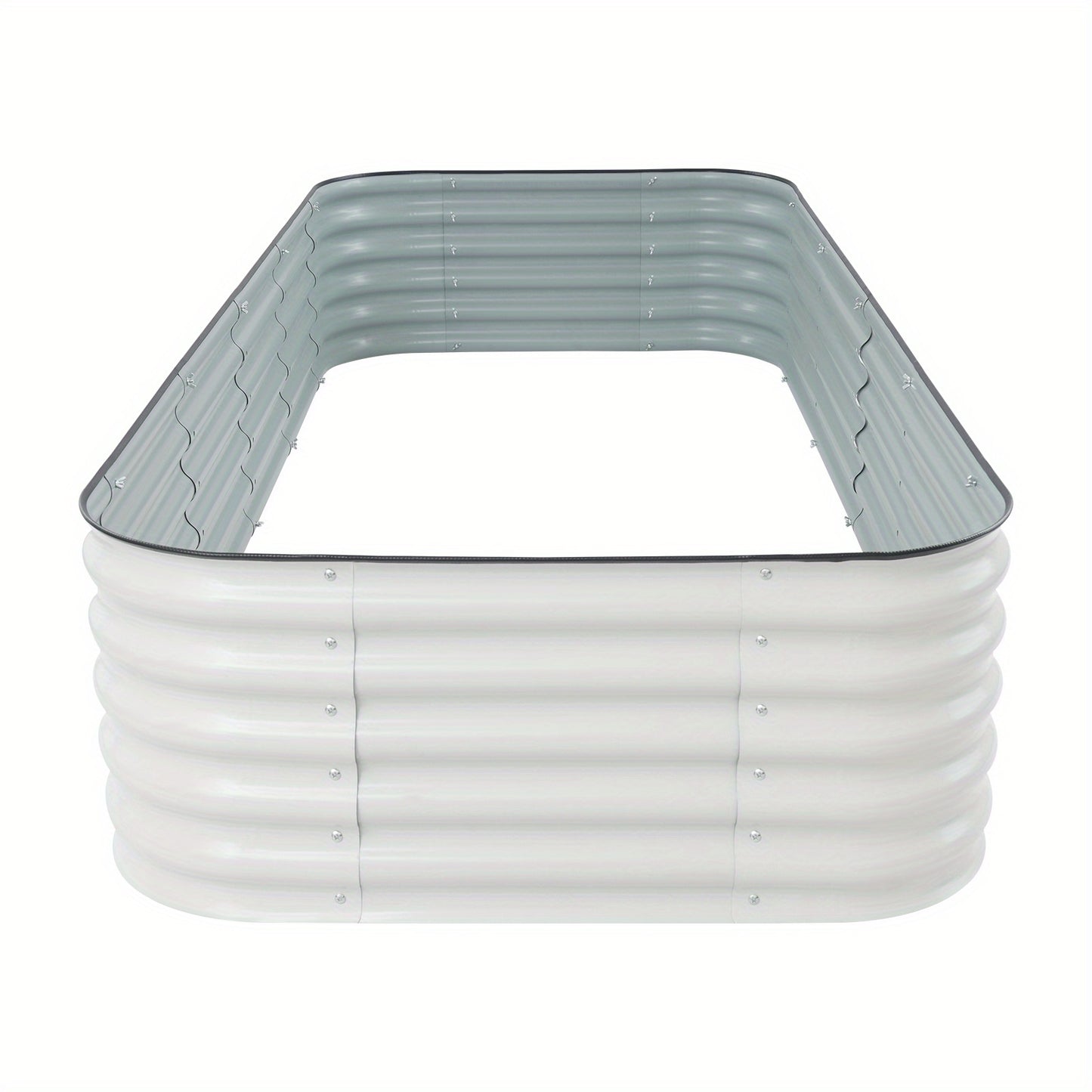 Verhoogde Plantenbak – Verhoogd Moestuinbed – Kweekbak – Bloembak – Plantenbak Op Poten – Metalen Staalconstructie – 285x60x43 cm – Weerbestendig Wit