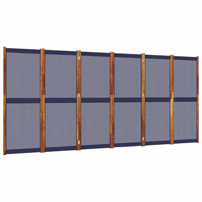 Folding Screen with 6 Panels 420X180 Cm Dark Blue Suitable for Offices, Bedrooms And Laboratories