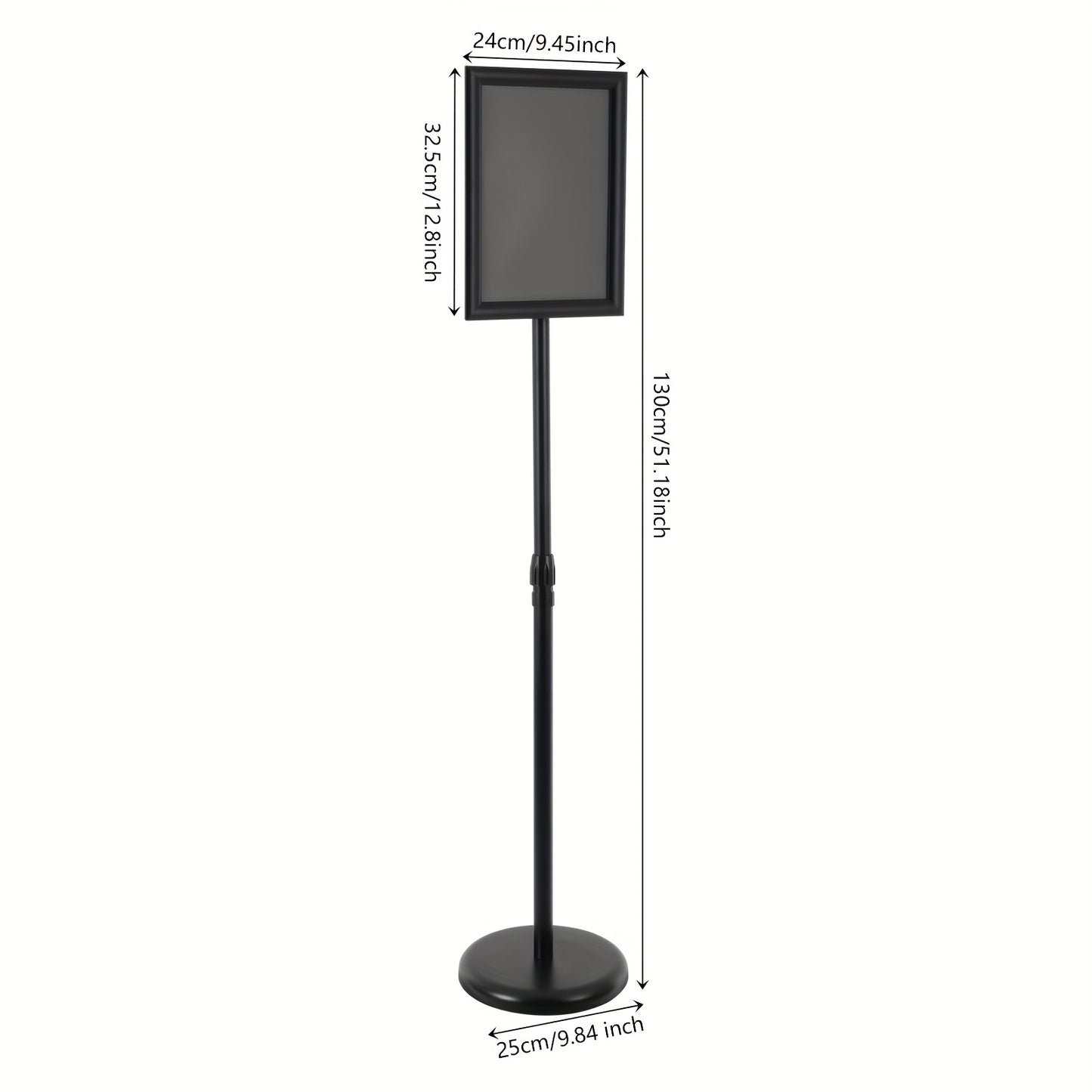 8pcs Adjustable Heavy-duty Base Sign Stand Floor-standing Stand, Adjustable Sign Stand Poster Stand with Aluminum Snap Opening Frame