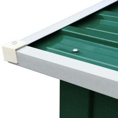 Heavy-Duty Metal Outdoor Storage Shed - 172x91x154cm Green Solid Structure with Ventilation Holes, Durable Weather-Resistant Design for Firewood, Tools & Garden Supplies - Multi-Purpose Organizer for Backyard, Patio, Garage,