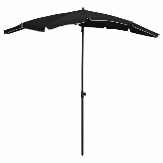 Parasol – Zonnescherm – Tuinparasol – Balkonparasol – Aluminium Schaduwparasol – 180x130 cm – Verstelbaar 180° Draaibaar – Duurzaam Metalen Frame – Smokeless Coal Grijs
