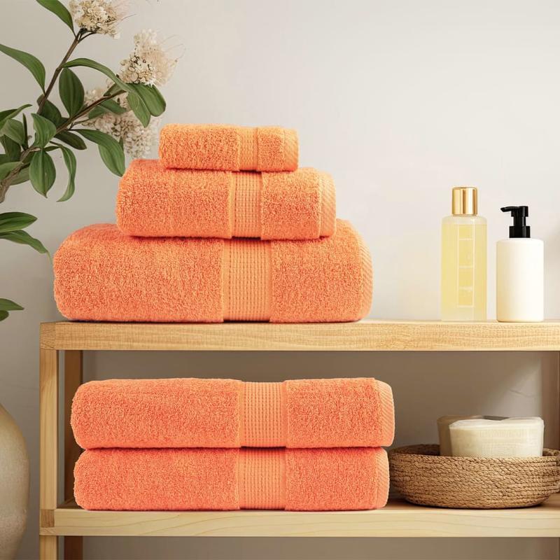 Badhanddoeken – Handdoeken – Strandlakens – Douchehanddoeken – Badlinnen – Oranje Kleur – 100% Katoen – 70x140 cm – 600 g/m² – Set van 10 Stuks
