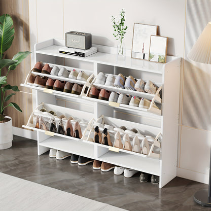 Schoenenkast – Schoenenrek – Schoenopberger – Halmeubel – Mudroomkast – Modern Metaal en Bamboe – Ruimtebesparend Design – Stevig en Duurzaam