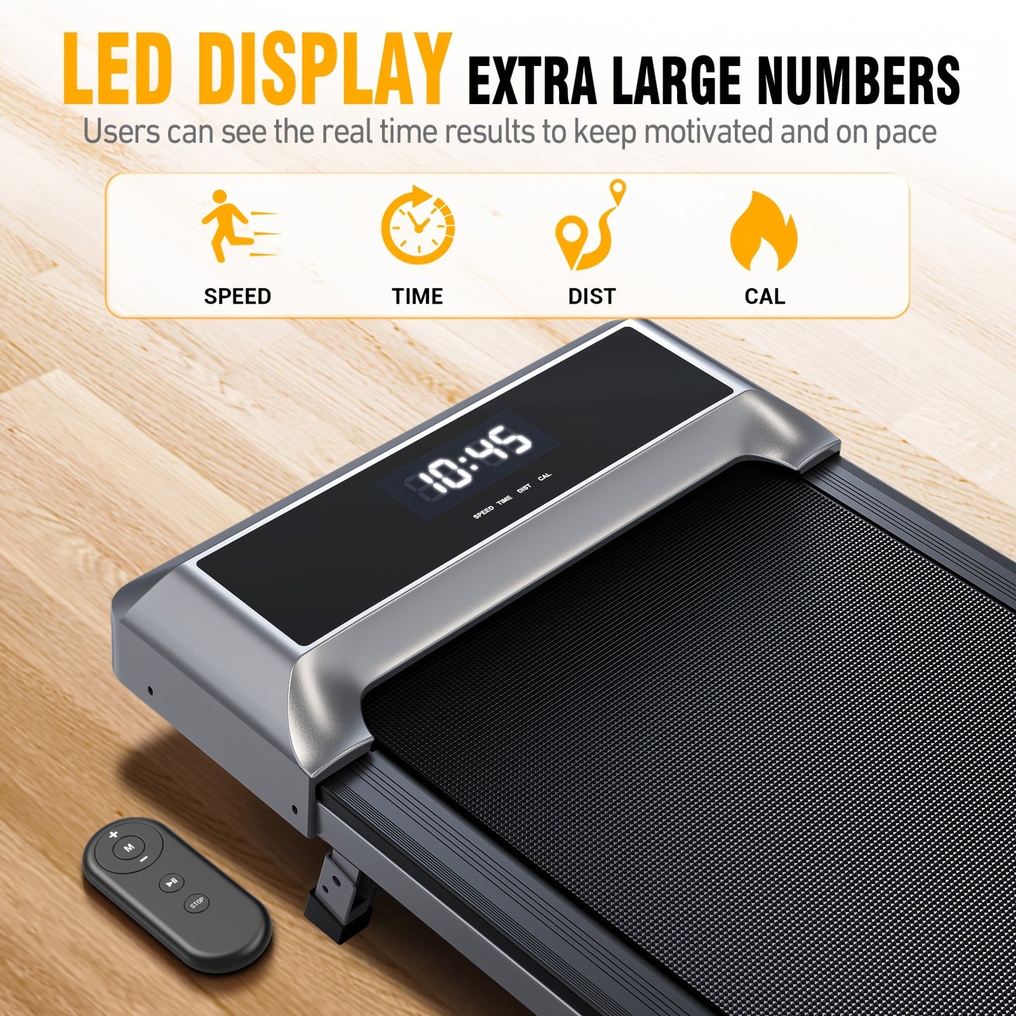 Loopband – Walking Pad – Treadmill – Wandelband – Walking Pad Elektrisch – 6,5% Hellingshoek – Draadloos Bedienbaar Met Afstandsbediening