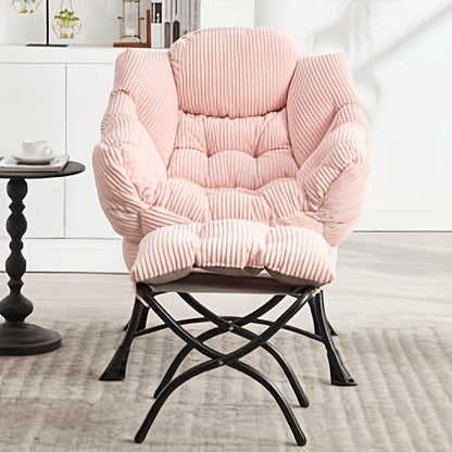 Ottoman Style Leisure Chairs, Modern Leisure Style Chairs with Armrests And Side Pockets, Cushioned Sofa Chairs with Footrests,  Space Reading Chairs,  Corner Chairs, Lounge Furniture, Small Space Seating, Armrest Chair, Cush