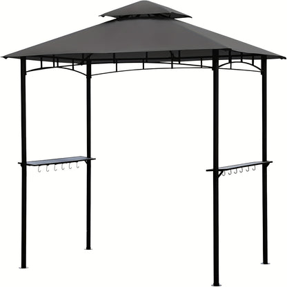 Waterdichte Tuinpaviljoen – Tuinkamer – Overkapping – Partytent – Gazebo – Grijs – 2,35 x 1,45 Meter – Dubbel Dak Windproof