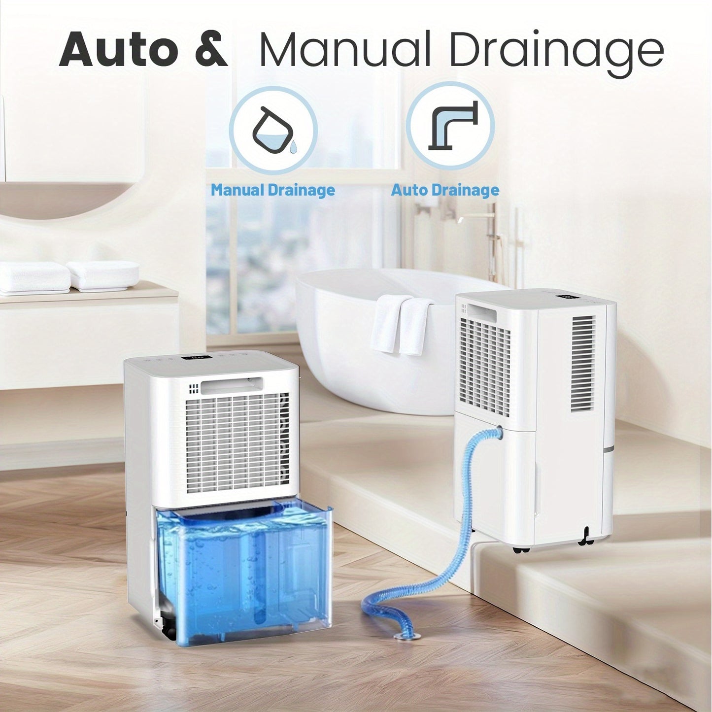 Luchtontvochtiger – Ontvochtiger – Dehumidifier – Vochtvreter – Vochtopnemer – 14L per dag – Wifi & Digitaal Vochtigheidsdisplay