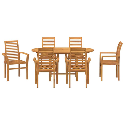 Tuinset – Dining Set – Bistroset – Loungeset – Tuinmeubelset – Massief Acaciahout – 7 Persoons – Weerbestendig – Ergonomisch Comfort