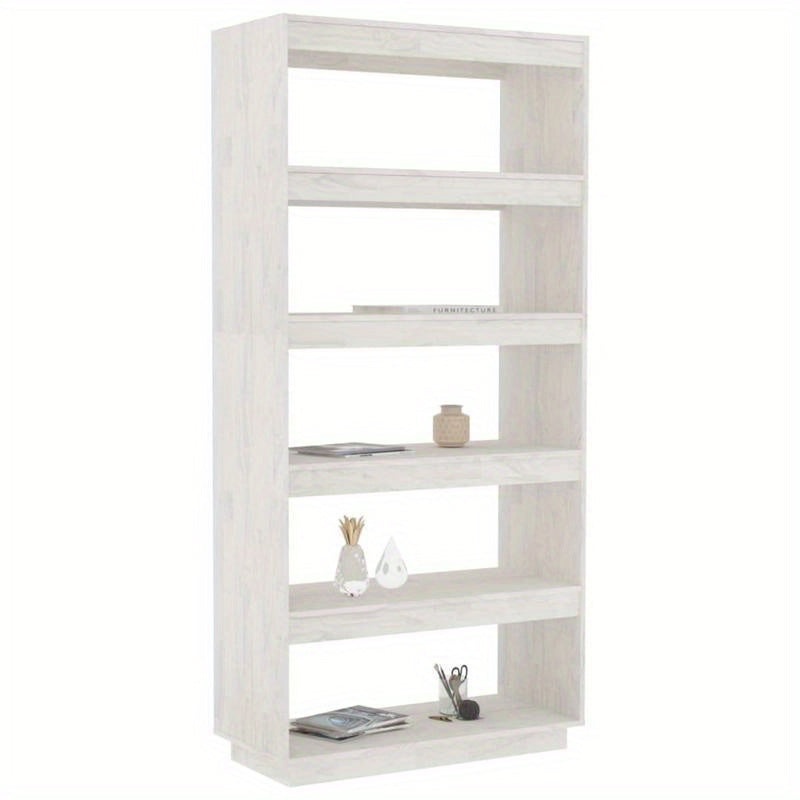 Bookshelf/Room Divider 80X35X167 Cm Made of Solid Pine Wood in White
