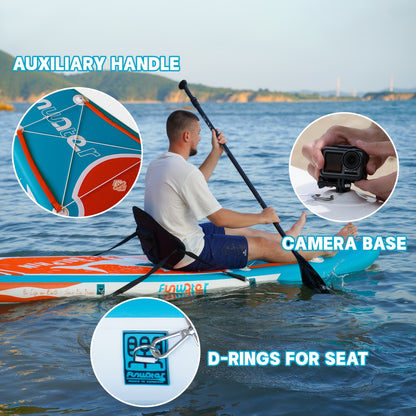 Paddleboard – SUP Board – Stand-Up Paddleboard – Opblaasbaar Board – Watersportboard – Dolfijn Blauw – Lichtgewicht PVC – Compact Mee Te Nemen