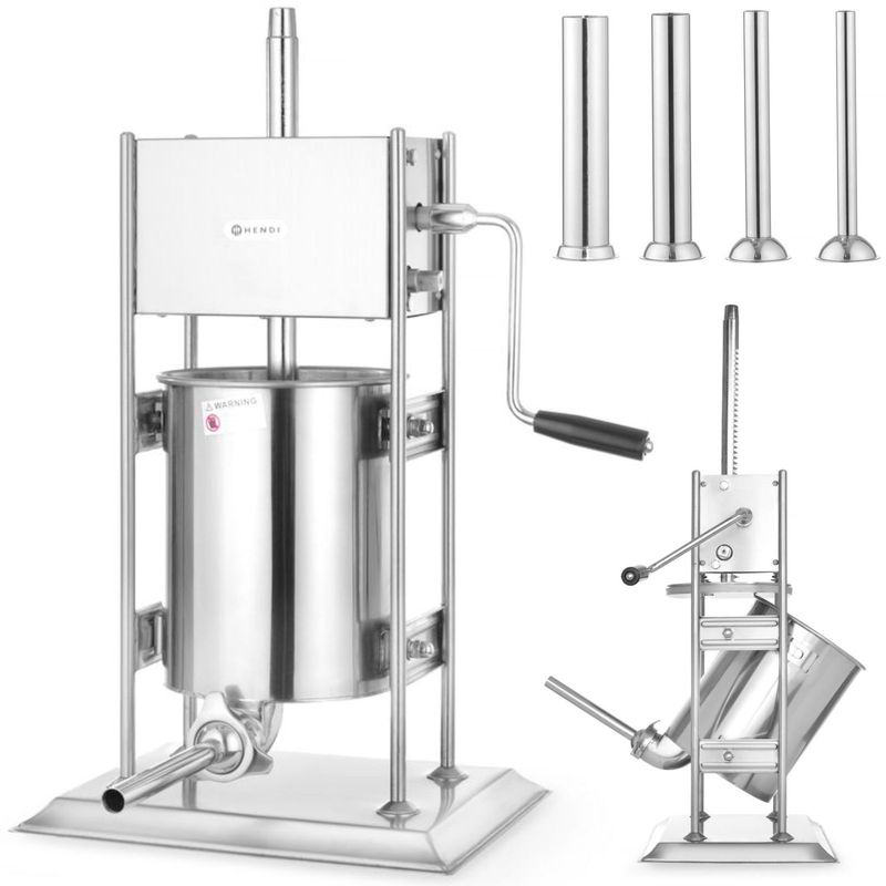 Verticale Worstenvuller – Worstmaker – Worstmachine – Worstvuller – Worstapparaat – RVS 10 Liter – Twee Snelheden