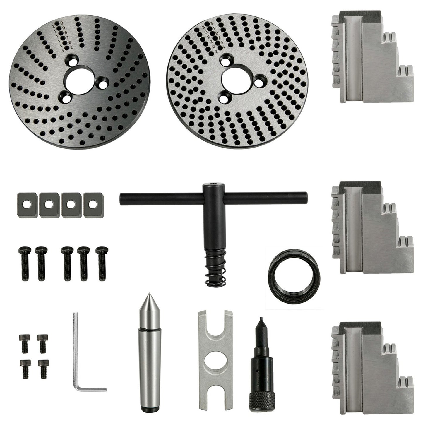 Deelkop Draaibank – Verdeelkop CNC – Indexeerkop Freesmachine – 3-Klauws Klauwplaat – 4 Inch Chuck – Verstelbare Hoek – HT200 Gietijzer Stabiel