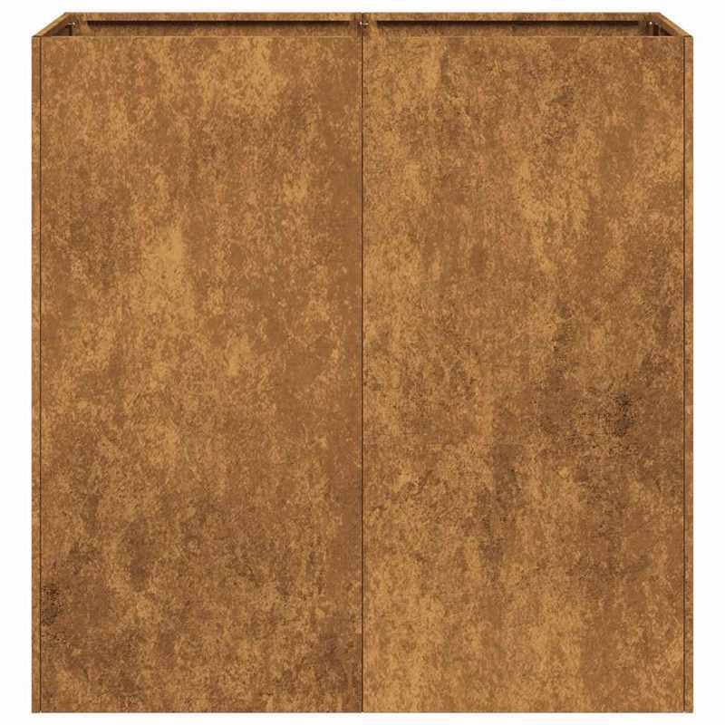 Plantenbak – Verhoogde Bak – Bloembak – Buitenpot – Bloempot – Weerbestendig Staal – Roestig Design – 80x40x80 cm
