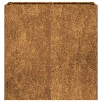 Plantenbak – Verhoogde Bak – Bloembak – Buitenpot – Bloempot – Weerbestendig Staal – Roestig Design – 80x40x80 cm