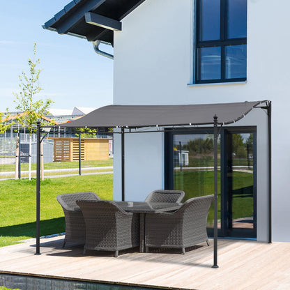 Pergola Garden Pavilion Pavilion Canopy Tent Metal Grey 297x297cm