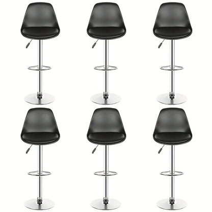 Barkrukken – Barstoelen – Keukenkrukken – Counter Stoelen – Krukken – Set van 6 – Draaibaar – PU Kunstleer Bekleding