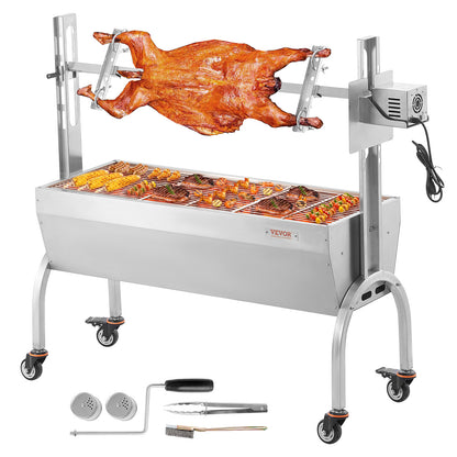 Draaispit – Rotisserie – Braadspit – BBQ Spit – Grillspit – 46 Inch – RVS Staal – 52W Motor