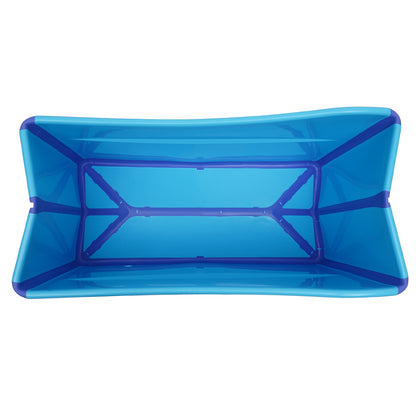 1-Pack Blue Portable Folding Bathtub - Durable PP & TPE Material, 89.99KG Weight Capacity, Rectangular Design for RVs, Hotels, Bathrooms, Patios - Space-Saving Foldable Tub with Drain Plug & Modern Style