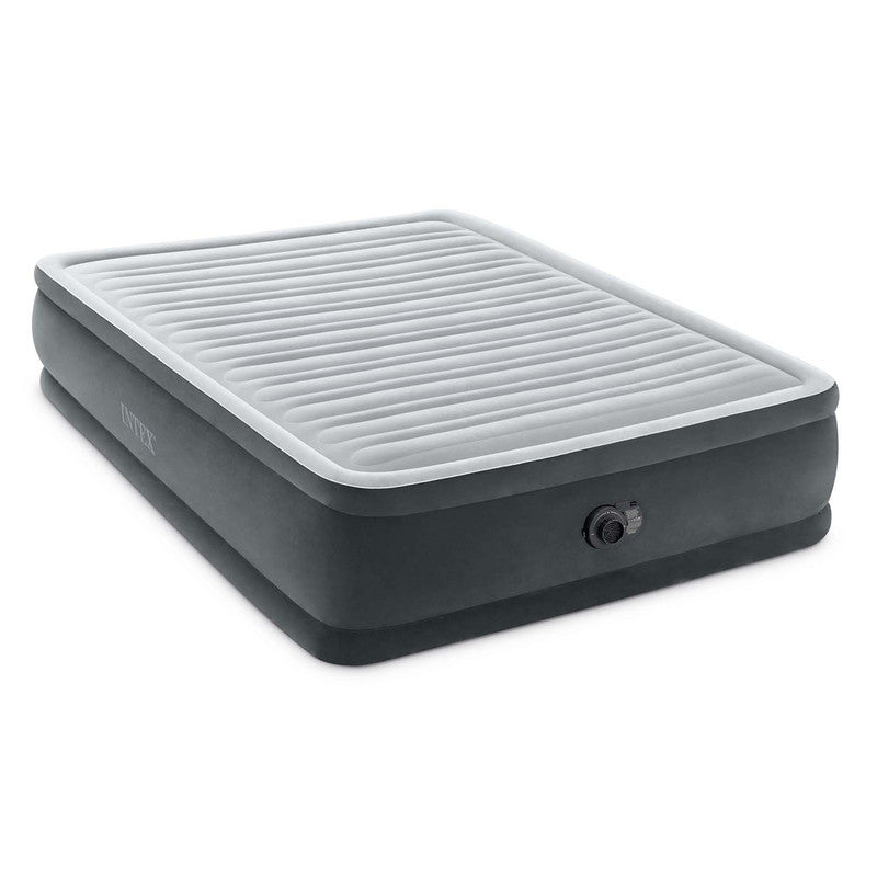Luchtbed – Opblaasbaar Bed – Airbed – Campingmatras – Dubbel Luchtmatras – Ingebouwde Elektrische Pomp – 203x152x46 cm – Stevig PVC Met Velvetlaag