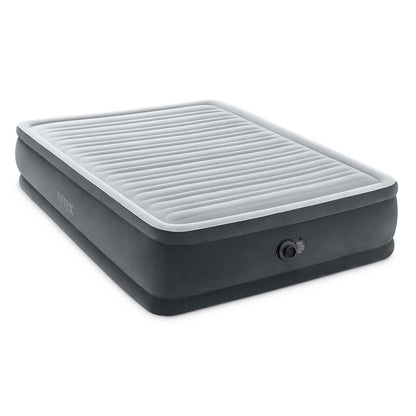 Luchtbed – Opblaasbaar Bed – Airbed – Campingmatras – Dubbel Luchtmatras – Ingebouwde Elektrische Pomp – 203x152x46 cm – Stevig PVC Met Velvetlaag