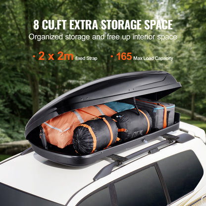 Dakkoffer – Autodakkoffer – Auto Daktas – Bagagebox – Dakdrager – 220 Liter Inhoud – Duurzaam ABS Materiaal