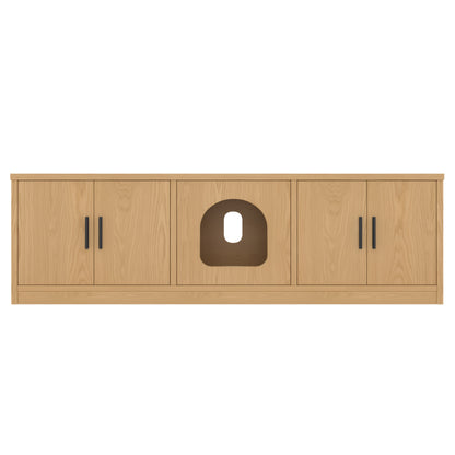 Schoenenkast – Schoenenrek – Schoenendoos – Smalle Schoenenkast – Schoenopberger – Verborgen Kattenverblijf – Ventilatie & Krabpaal – Rattan Multifunctioneel Meubel 140x40x45,5 cm