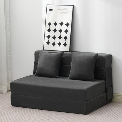 Slaapbank – Bankbed – Klapbed – Opklapbed – Zitbank – Donkergrijs – 3-in-1 Ontwerp – Hoogwaardig Schuim