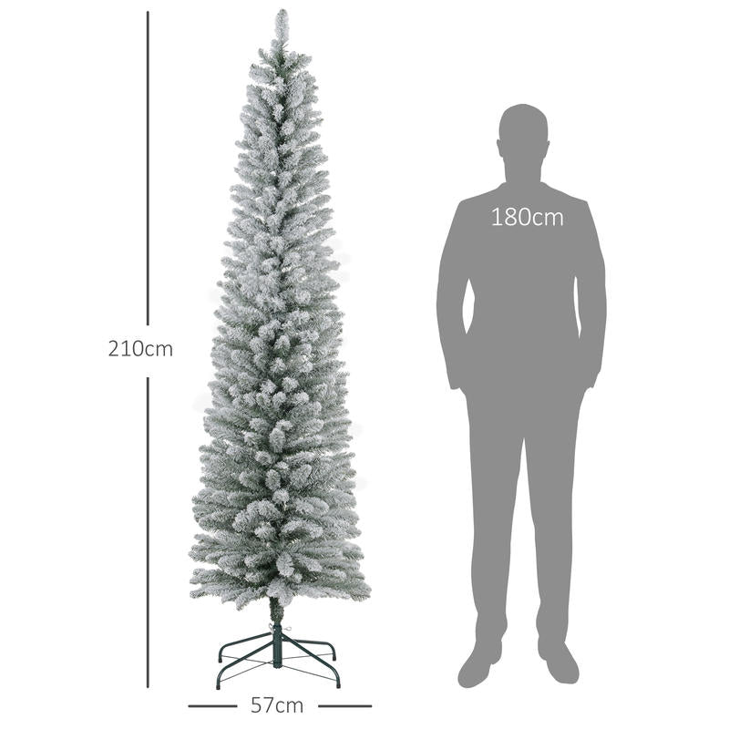 Kunstkerstboom – Nepkerstboom – Kerstboom Kunststof – Kerstdecoratie Boom – Kerstboom Groen – 210 cm Hoog – Makkelijk Op Te Zetten – Vlamvertragend Met Stabiele Metalen Standaard