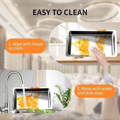Chafing Dish Set – Warmhoudpan – Buffetpan – Serveerschotel – Au Bain-Marie – 4-Delige Set Goud – RVS 201 Roestvrij Staal – 9 Liter Inhoud – Geen Stroom Nodig – Elegant Stackbaar Design