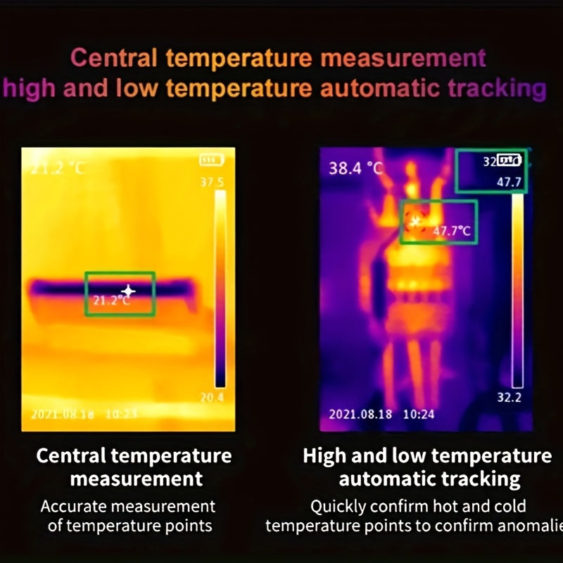 Warmtebeeldcamera – Thermografische Camera – Infraroodcamera – Thermische Scanner – Warmtescanner – USB Oplaadbaar – Hoge Meetnauwkeurigheid 0,1 °C