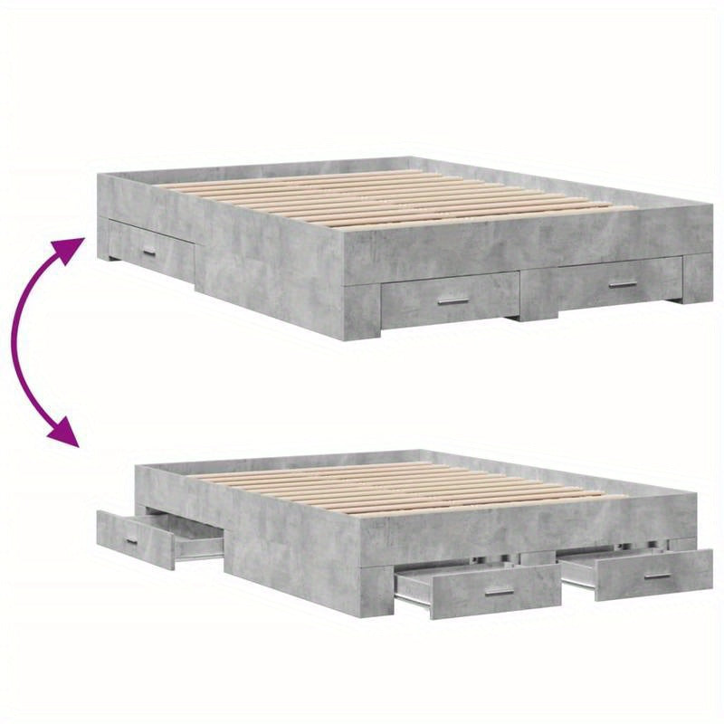 Bedframe – Slaapbed – Platformbed – Eenpersoonsbed – Ledikant – Hardhouten Bedframe – 120x190 cm – Duurzaam Multilayer Ontwerp Voor Rugondersteuning – Direct Gebruiksklaar Zonder Montage