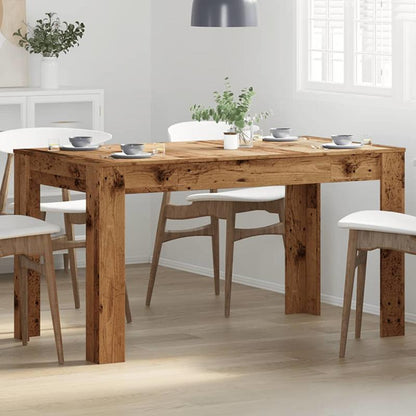 Eettafel – Tafel Voor Eetkamer – Keukentafel – Eetkamertafel – Moderne Tafel – Massief Hardhout – Natuurlijke Bruine Tinten – 140x74,5x76 cm – Stevige Constructie – Eenvoudige Montage