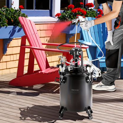 Verfspuit – Spuitverf Tank – Verfpomp – Spuitpistool – Druktank – 30L Capaciteit – Automatisch Roersysteem