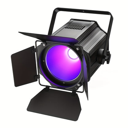 LED Stagelampen – Showspots – Podiumverlichting – DJ Lampen – LED Spots – 2-Pack 200W COB RGBWA+UV – DMX512 Met Barn Doors