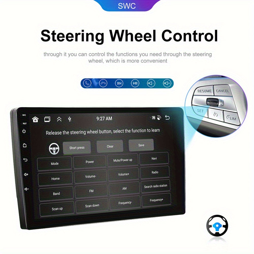 Autoradio – Auto Radio – 2 DIN Radio – Android Autoradio – CarPlay Radio – 9 inch touchscreen – Draadloze CarPlay & GPS navigation – Inclusief Achteruitrijcamera