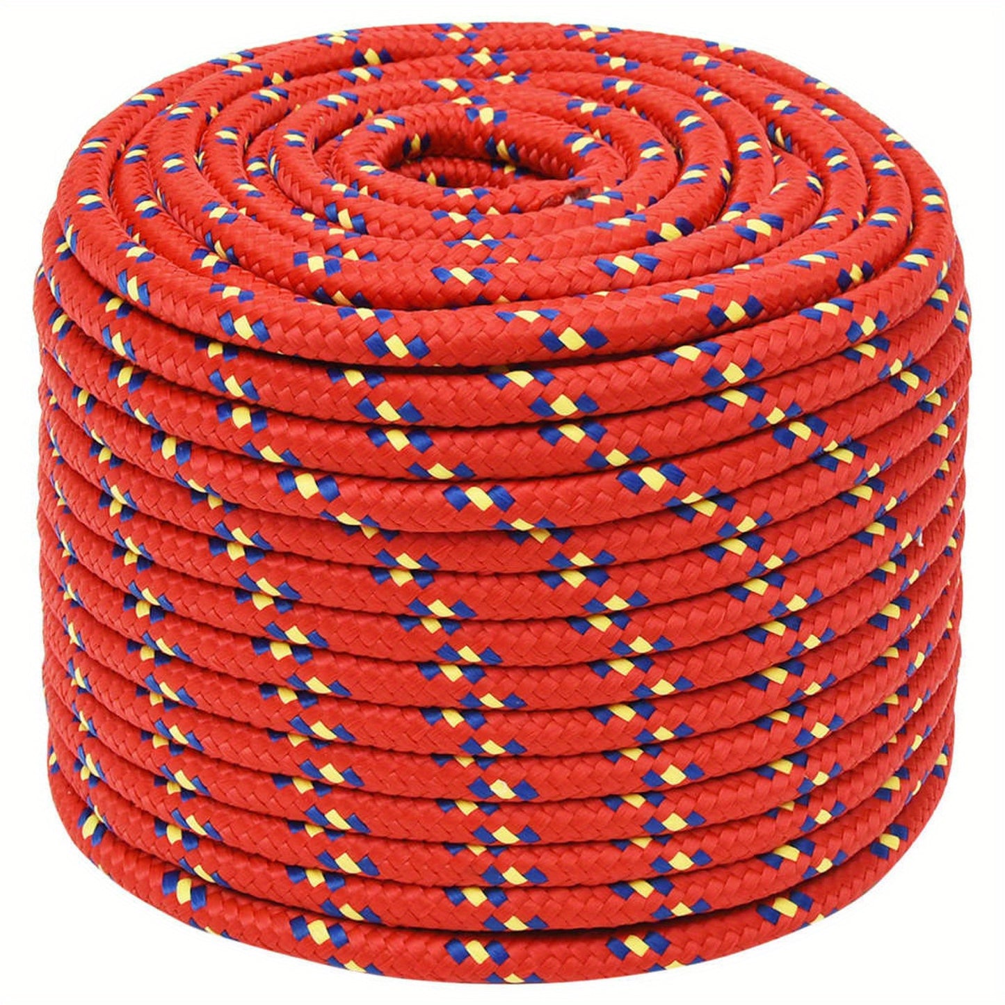 Boottouw – Touw – Koord – Lijntouw – Visserslijn – Polypropyleen – 12 mm Dik – 100 Meter Lang – Waterbestendig – Felrood