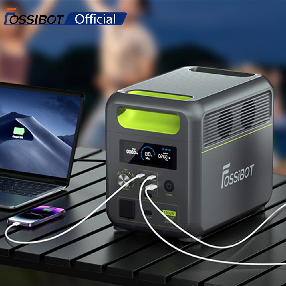Stroomvoorziening – Powerstation – Generator – Noodstroom – Energiecentrale – 1024Wh LiFePO4 Accu – 4x 2000W AC Stopcontacten