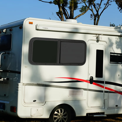 Camper Zijraam – Bruin Glas Schuifraam – Camper Dakraam – Campingauto Ruit – Camperraam 1000x400mm – Aluminium Frame – Eenvoudige Montage