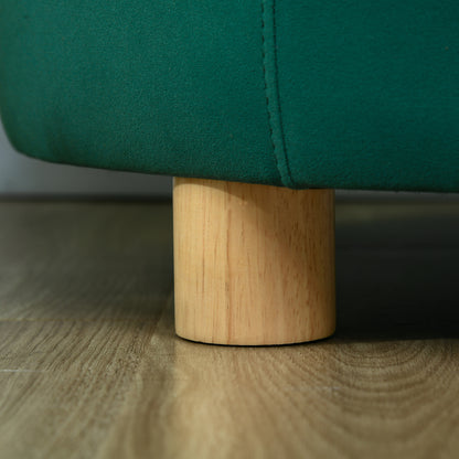 Hondenbank – Honden Sofa – Huisdierenbank – Kattenbank – Kleine Hondenbank – Groen – Wasbare Hoes – Stevige Houten Poten