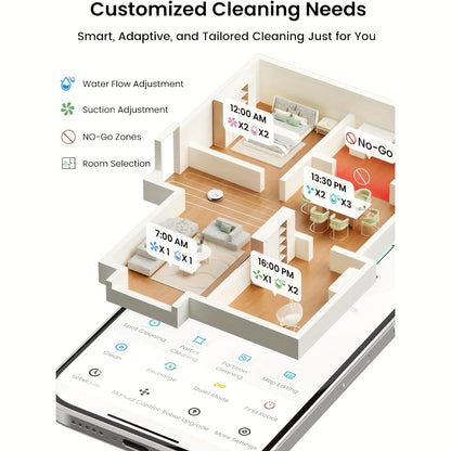LEFANT M2 Pro Robot Vacuum Cleaner & Mop - 45-Day Auto Cleaning, 190° PSD Obstacle Avoidance, 5500Pa Suction Power, 140 Min Runtime, WiFi/Apple/Alexa App & Alexa Control, Multi-Layer Map Drawing, 2.5H Battery, 50dB Quiet, Mo