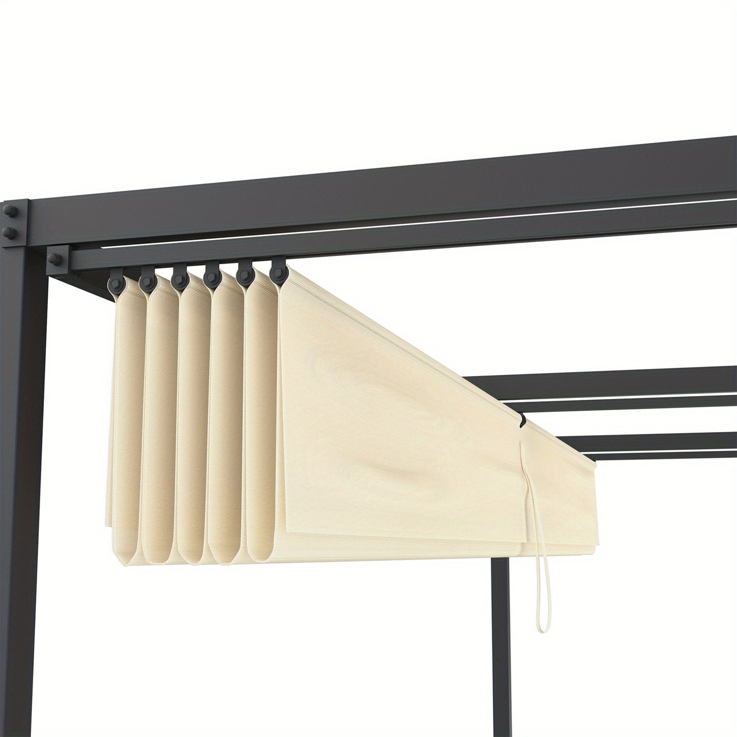 Pergola – Tuinoverkapping – Prieel – Zonnescherm – Tuinpaviljoen – 3x3 Meter – Schuifbaar Dak – Stalen Frame