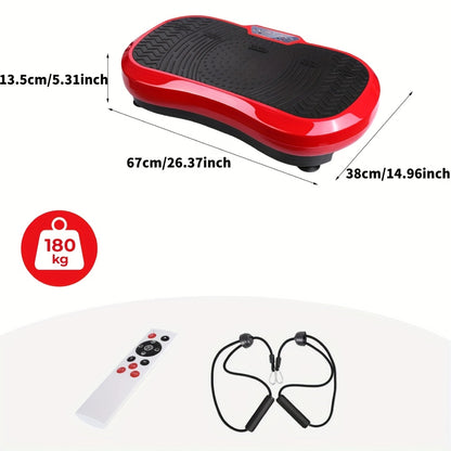 Trilplaat – Vibratieplaat – Vibratietrainer – Fitnessplaat – Powerplate – 120 Intensiteitsniveaus – 10 Trainingsprogramma’s – Stil Geluid – Afstandsbediening – 180 kg Draagvermogen