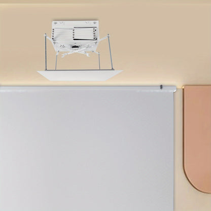 Projectiebeugel – Projectorhouder – Plafondbeugel – Bevestiging Voor Projector – Witte Projectorbeugel – Stevige Houten Constructie – Elektriciteit Niet Nodig