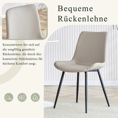Scandinavische Eetkamerstoelen – Stoelen Set – Eetkamerstoelen – Cafestoelen – Keukenstoelen – Zwarte Variant – Ademend Katoenen Zitoppervlak – Stevige Metalen Poot Met Antislip