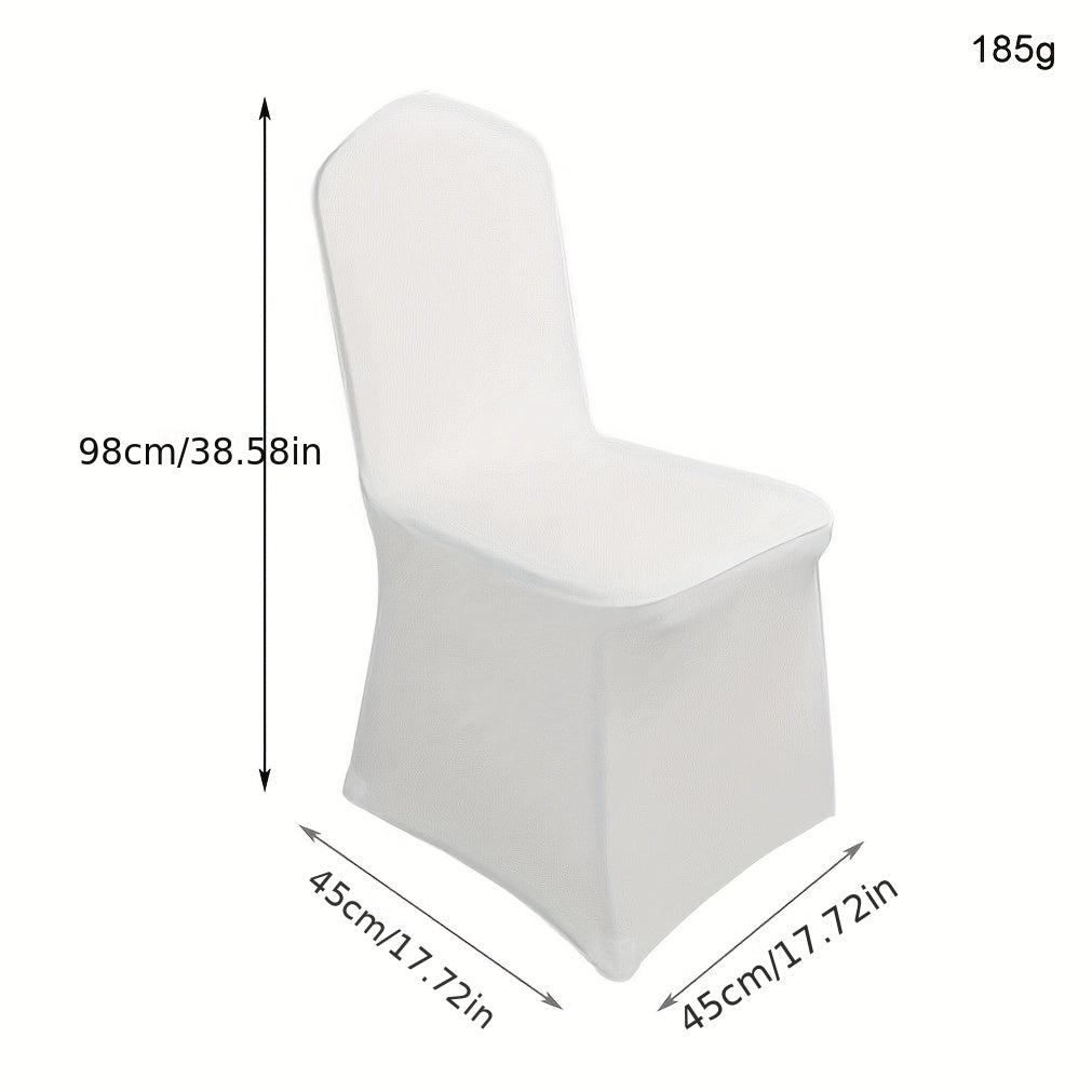 Stretch Stoelhoezen – Stoelhoes – Stoelhoezens – Stoelbekleding – Stoel Overtrek – Set van 50 Wit – Elastisch & Geschikt voor Vouwstoelen – Makkelijk Wasbaar & Duurzaam
